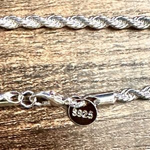 925 sterling silver water wave chain